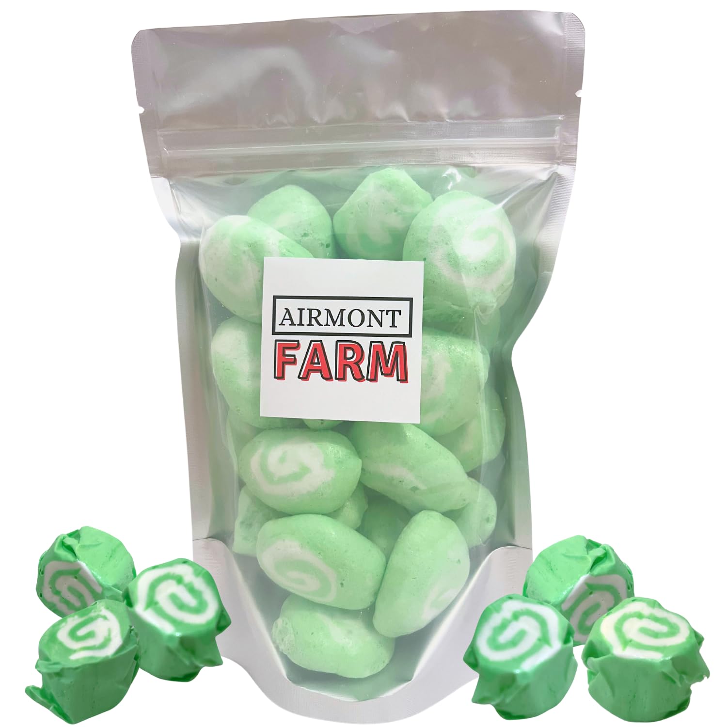 Freeze-Dried Candy Salt Water Taffy 2 oz - Cut To Bite Sized Pieces - Ships In Box - Deliciously Crunchy, Intense Flavor, Lightweight Snack (Key Lime)