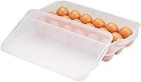 Vista 3 de Covered Egg Holder,Egg Storage for Refrigerator,Fits 18 Eggs,Pack of 4