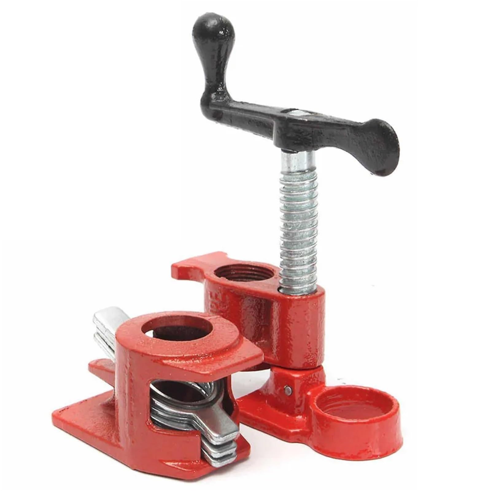 Zwcshuu Red Pipe Clamp Woodworking Pipe Clamp Set 1/2" Diameter Cast Iron Heavy Wood Gluing Clip Woodworking Tool