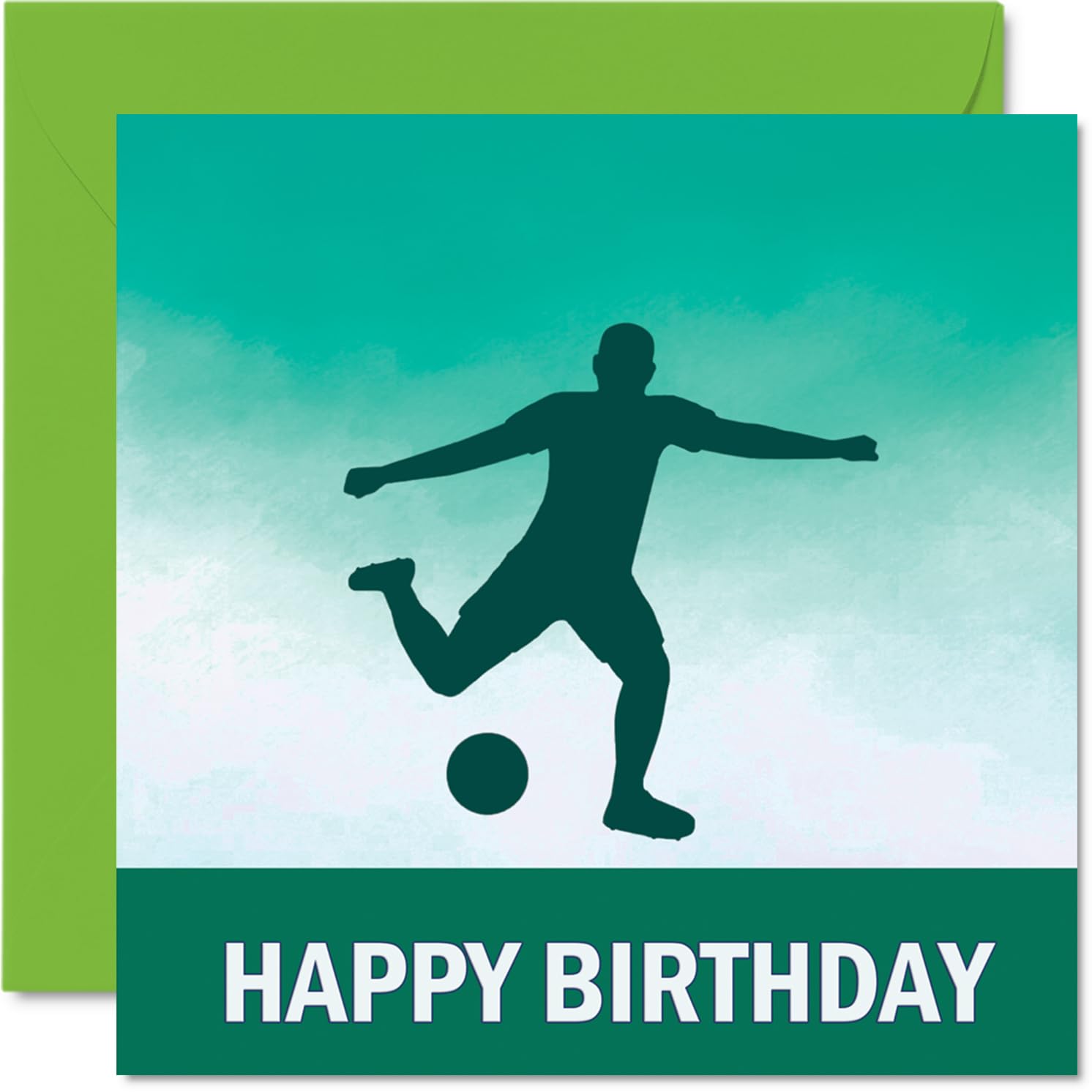 Football Sport Birthday Cards - Boys in Sports - Happy Birthday Card for Boy Son Brother Grandson Nephew Uncle Cousin, 145mm Bday Greeting Cards
