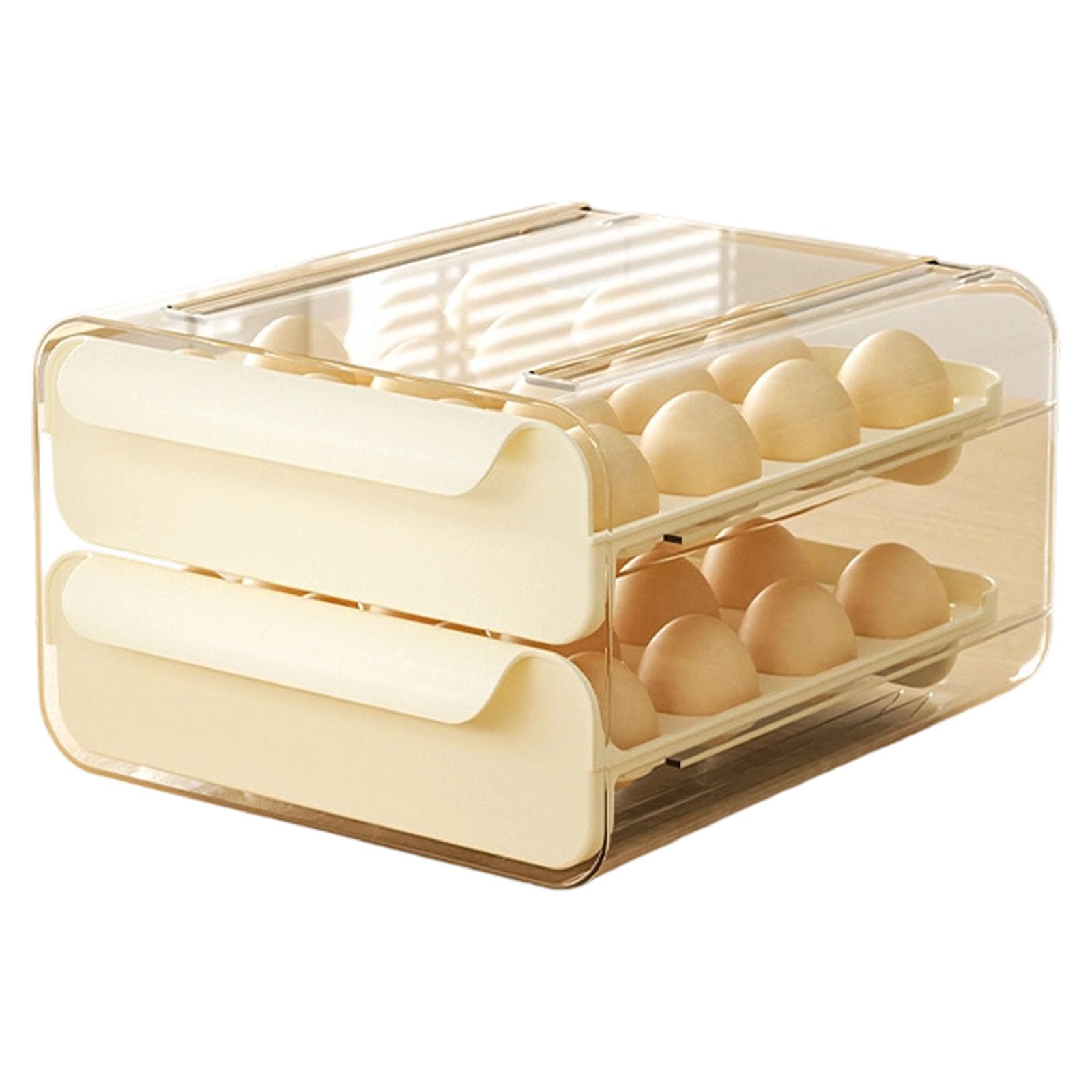 Space Efficient Refrigerator Egg Organizer Clear Design with Sturdy Non-Slip Base to Prevent Accidents Egg Holder