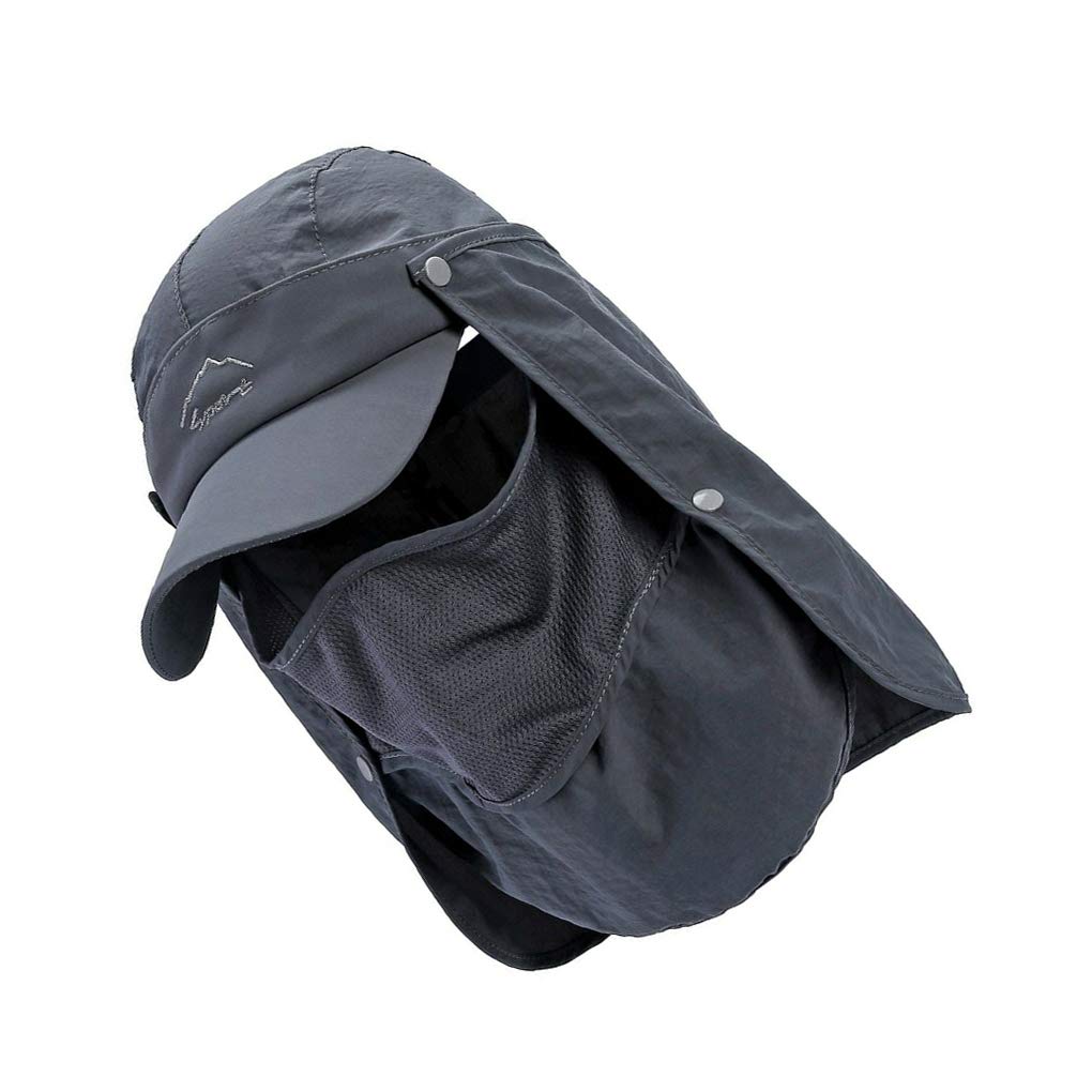 Chapeau de pêcheur à séchage rapide - Protection UV - Pliable - Coupe-vent - Pour la pêche, le camping, la randonnée - Vert militaire
