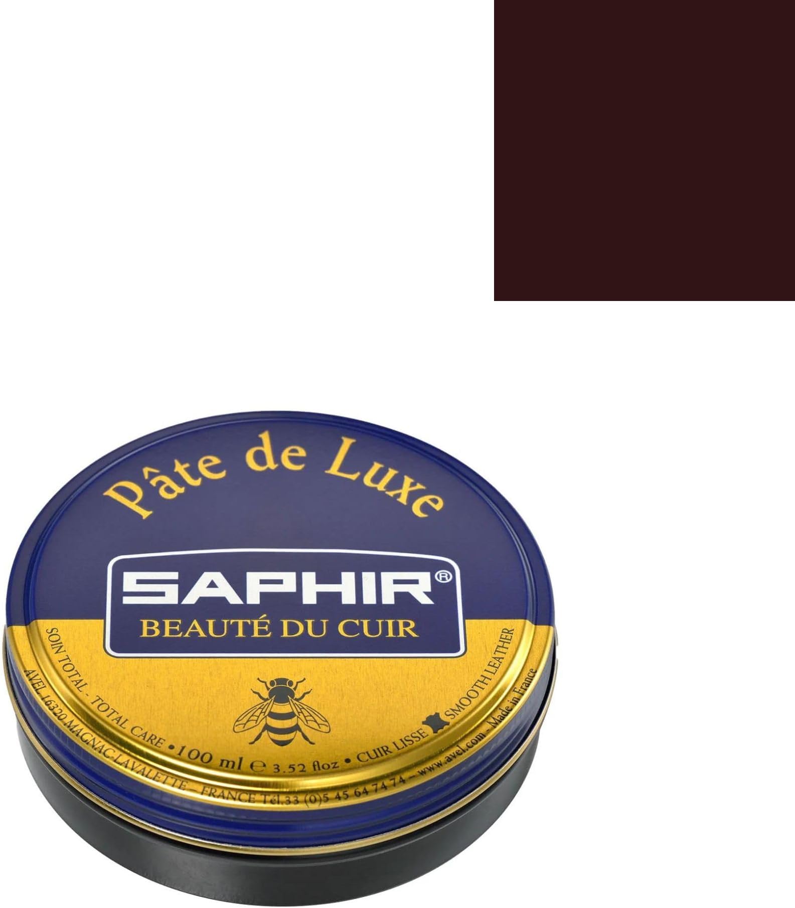 Saphir Luxury Paste Wax Bordeaux 08, 50 ml