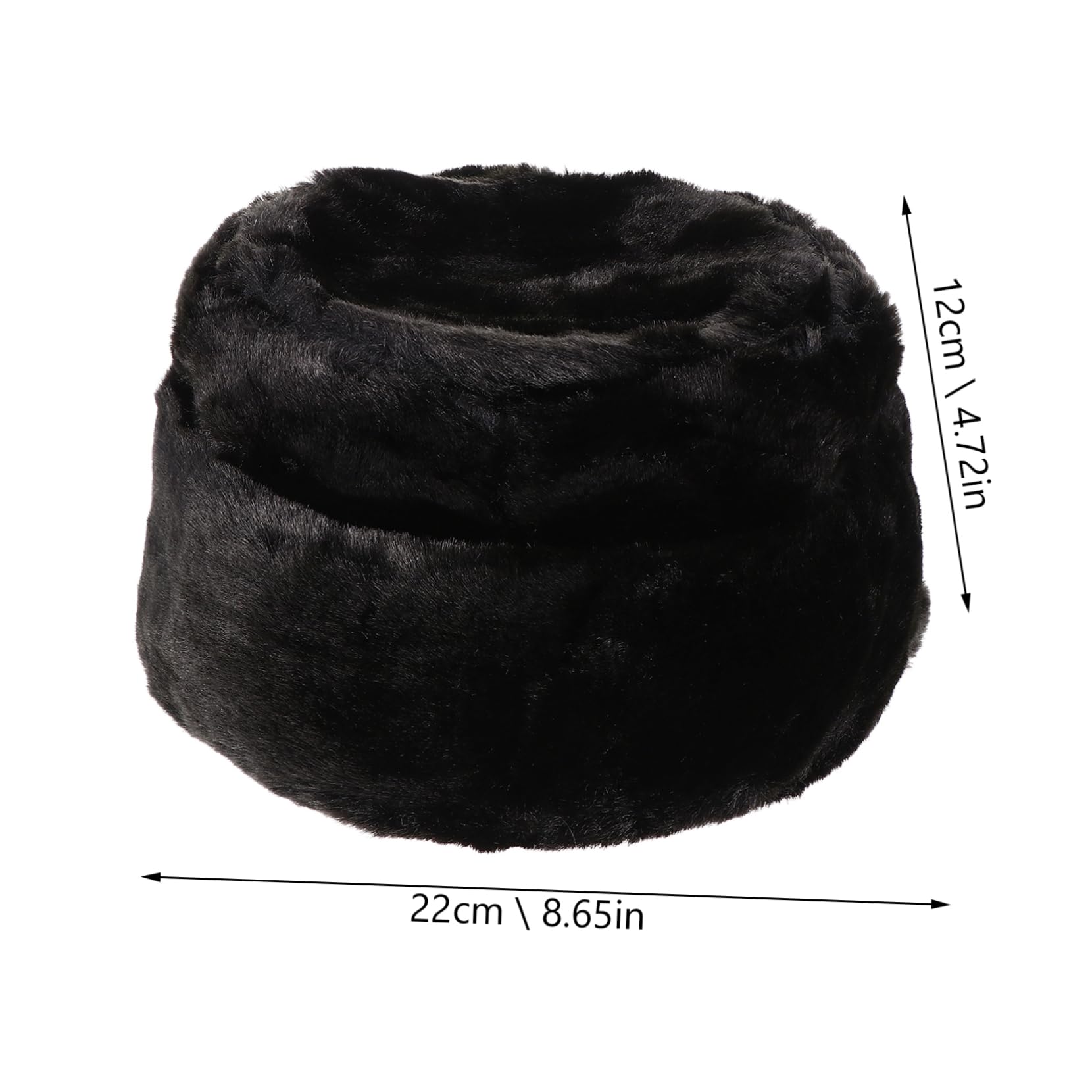 BESPORTBLE Warmest Faux Fur Hat for Winter Women's Plush Trapper Cap Skating Hiking Essential Black