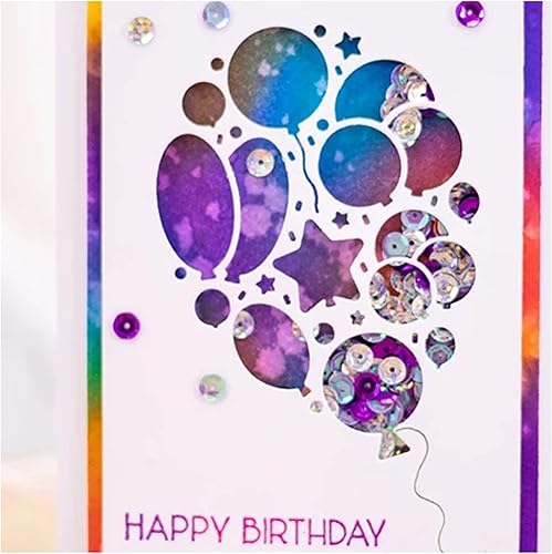 Miniatura 5 de SunnyKids Plantillas de decoración de globos de estrellas para manualidades, troqueles de corte de tarjetas, troqueles de corte para manualidades,