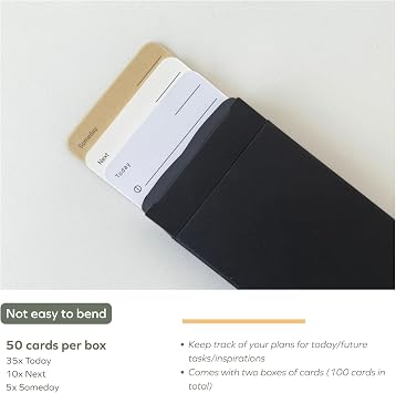 muso wood Walnut Daily To Do List Planner Stand with 100 Cards