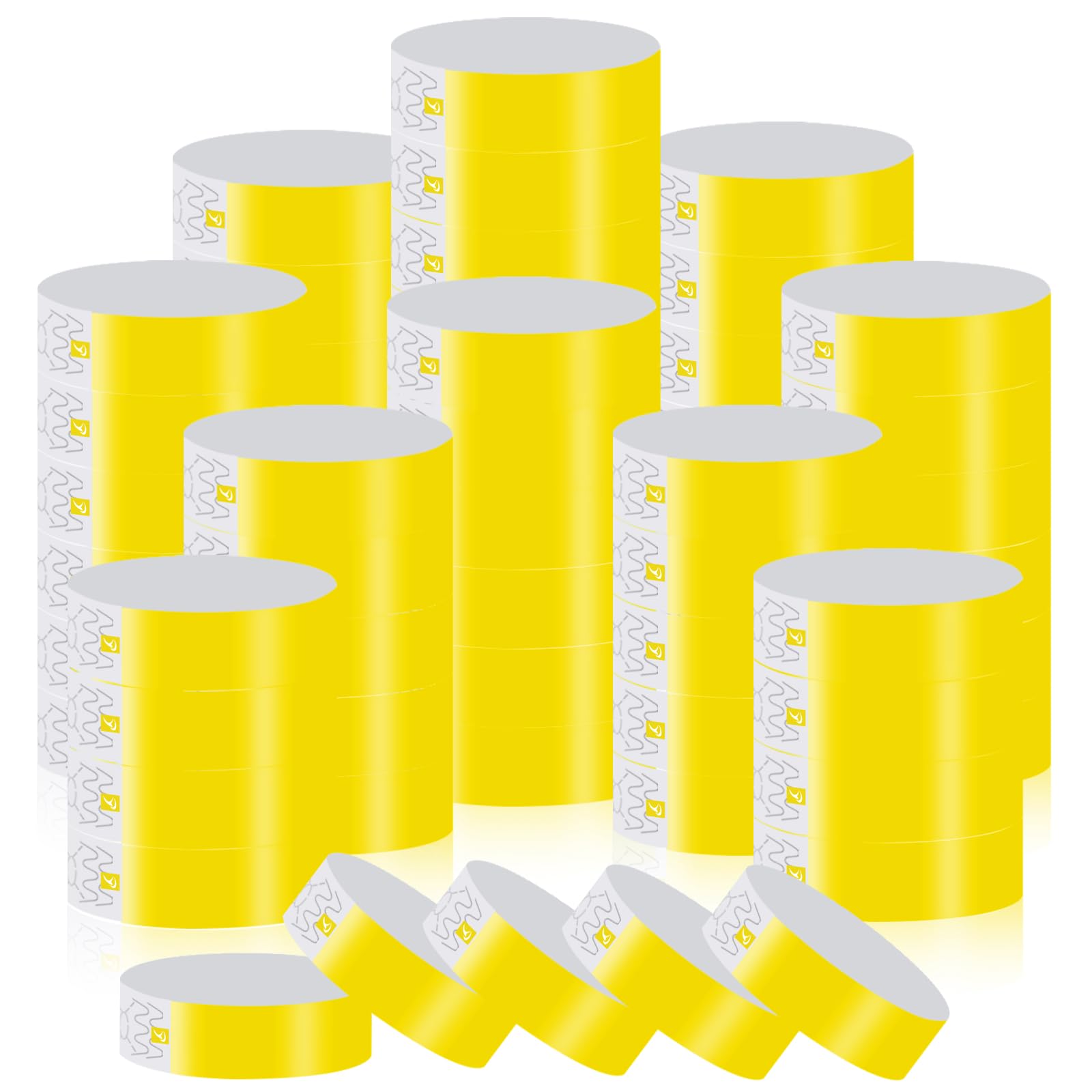 1000 Pcs Paper Wristbands for Events Waterproof Wrist Bands Lightweight Festival Identification Wristbands Neon Adhesive Event Wrist Band for Party