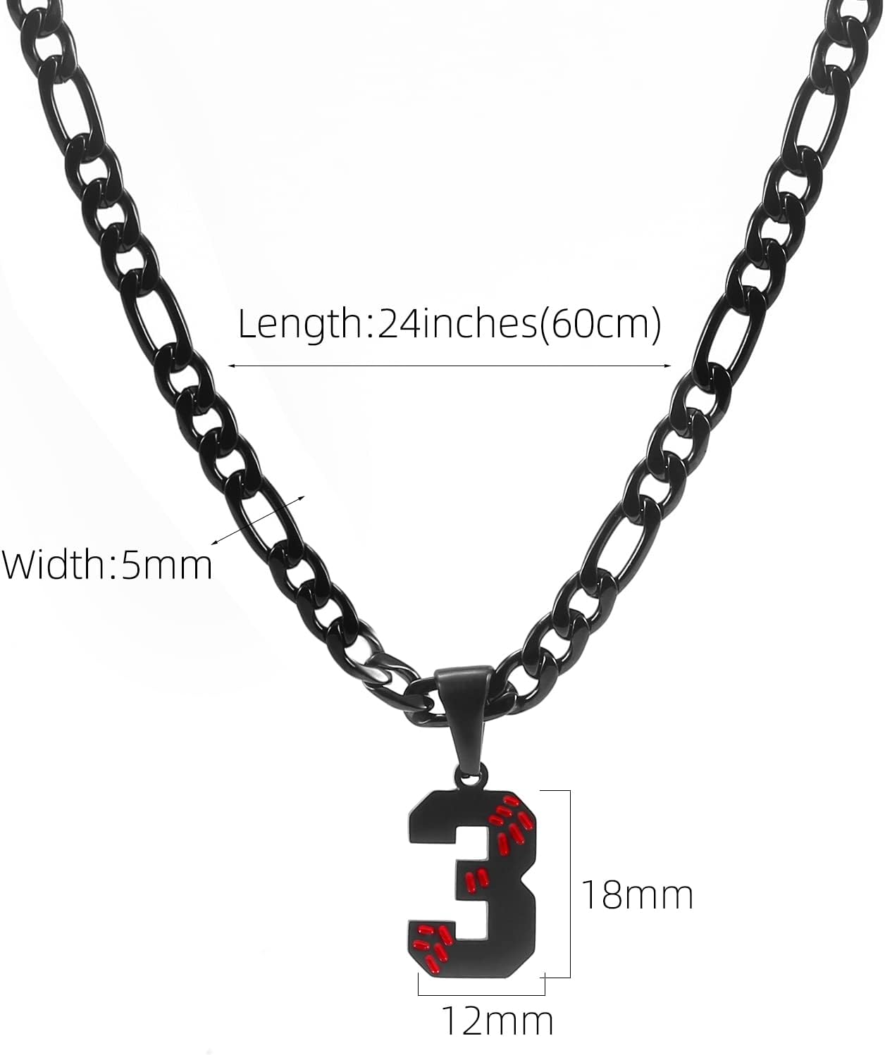 Personalized Jersey Number Necklaces for Mens,Athletes Stainless Steel Sport Number Pendant Chain for Boys Baseball/Softball Team Inspiration Jewelry with Gifts - Image 2