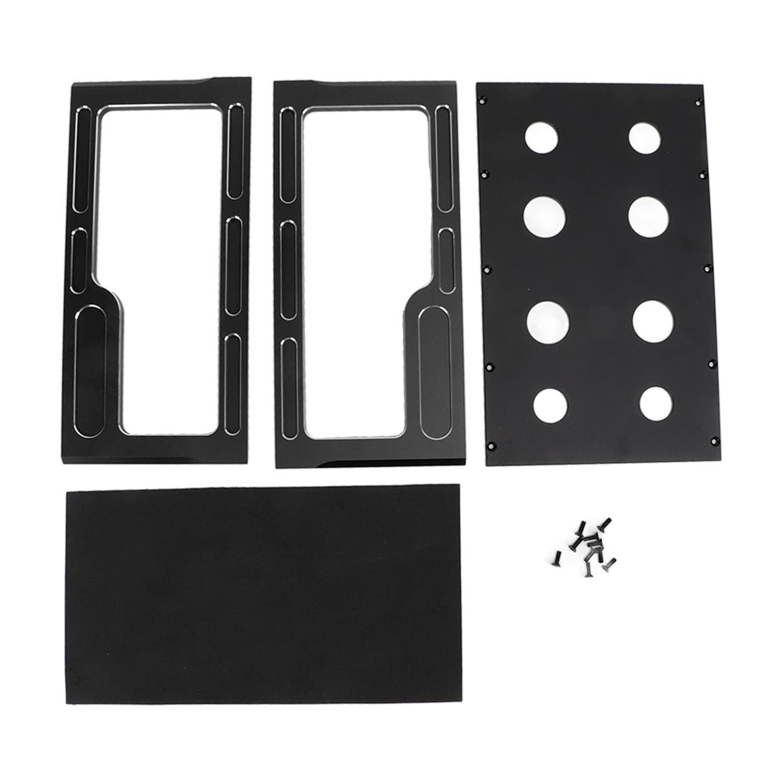 Estación de reparación para Coches RC, Soporte de Trabajo inalámbrico para Coches RC con Plataforma de Montaje de aleación de Aluminio, Soporte de exhibición Estable para Modelos (Negra)