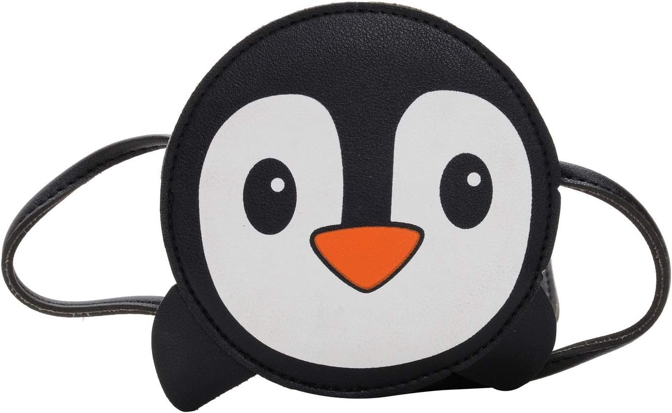Little Bear FamilyCute Cartoon Toddlers Mini Purses Casual Messenger Bag Handbags for Teen Girls, Penguin