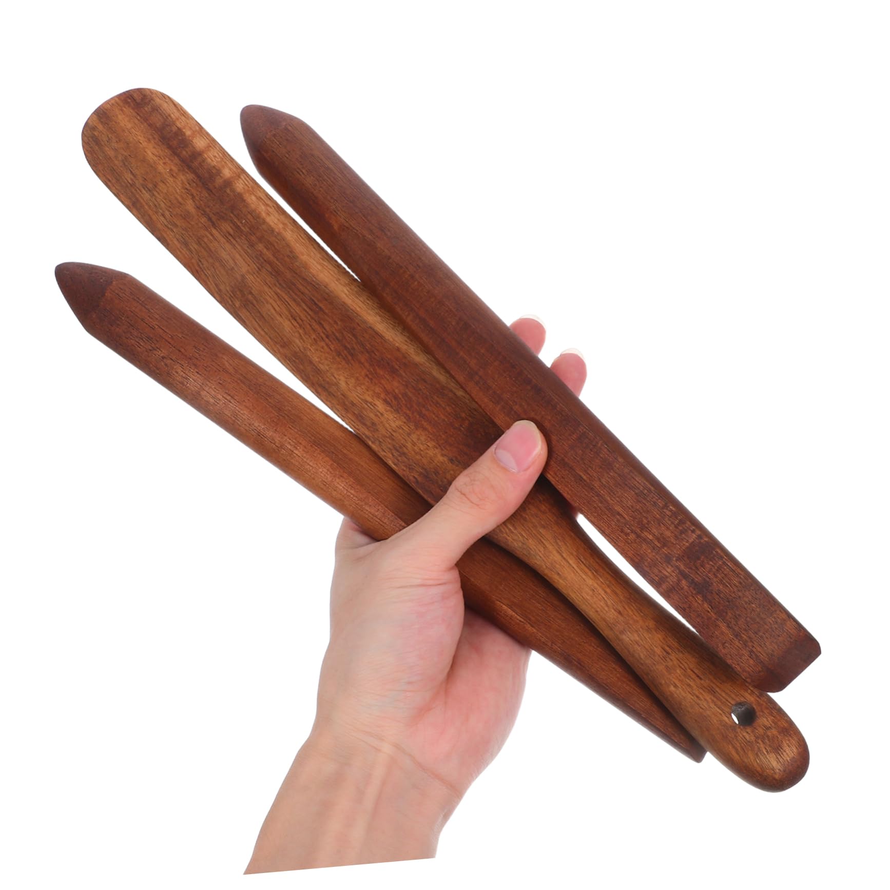 Varillas de Madera de Acacia para Mezclar Pan 3 Piezas Marrón