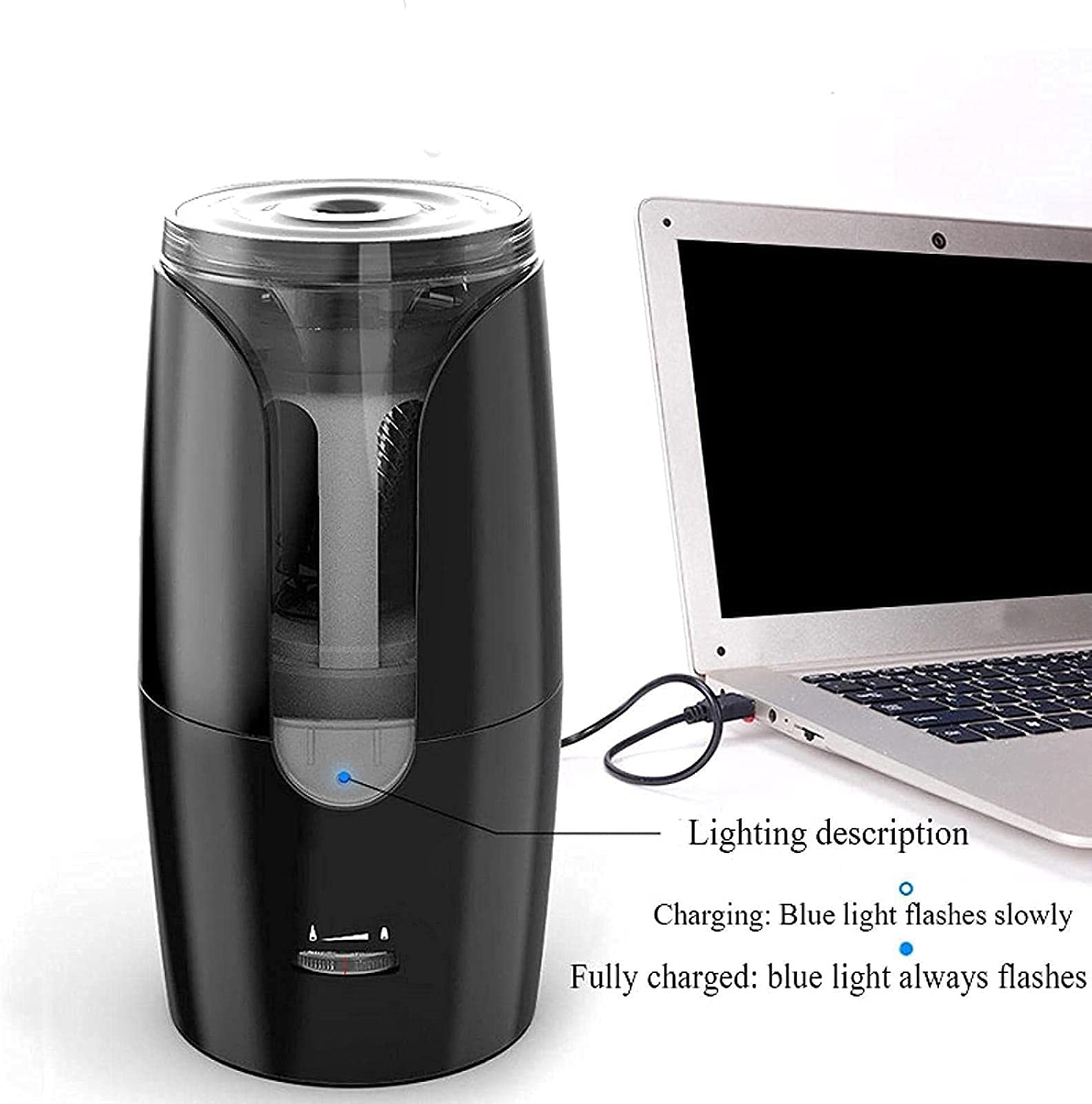Taille-Crayon électrique avec Alimentation USB, Taille-Crayon à Alimentation Automatique, Grand Taille-Crayon électrique Automatique Portable,