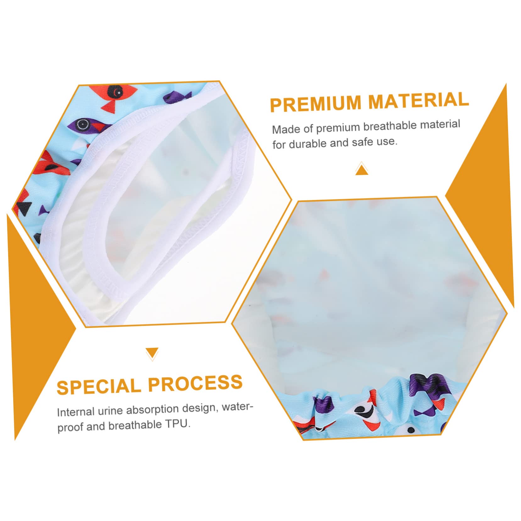 Abaodam 3piezas Pañal Bañador Reutilizable Para Bebés y Lavable Protección Para Piscina y Playa Diseño Cartoon