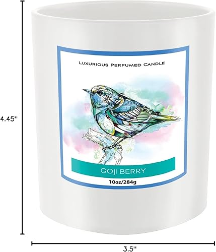 Miniatura 2 de Enesco Izzy and Oliver Watercolors by Abby Diamond Bird - Vela perfumada en frasco, 10 onzas, bayas de Goji