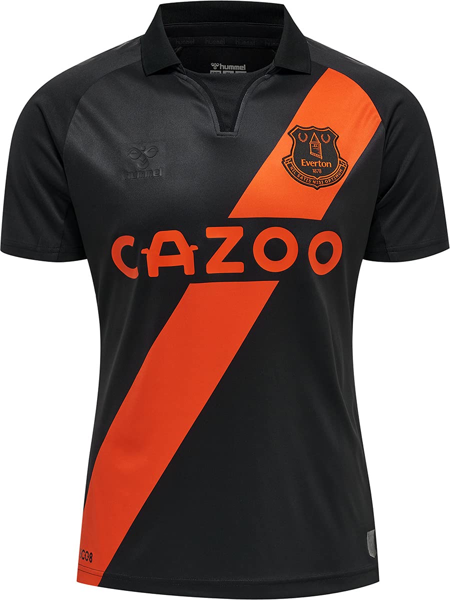 Hummel Official Everton FC 2021/2022 First, Second, and Third Jersey's (Large, Black)