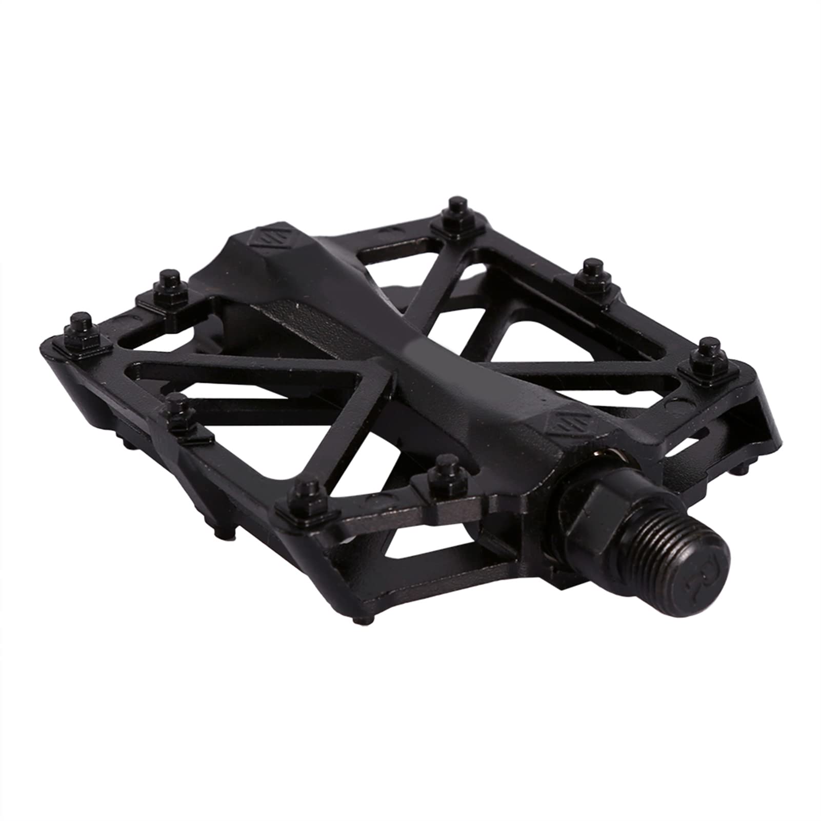 Naroote Bright Colors High Strength Aluminium Pedals with Anti Skid Design Ideal for Road Racing and Recreational Cycling 1 Pair (Black)