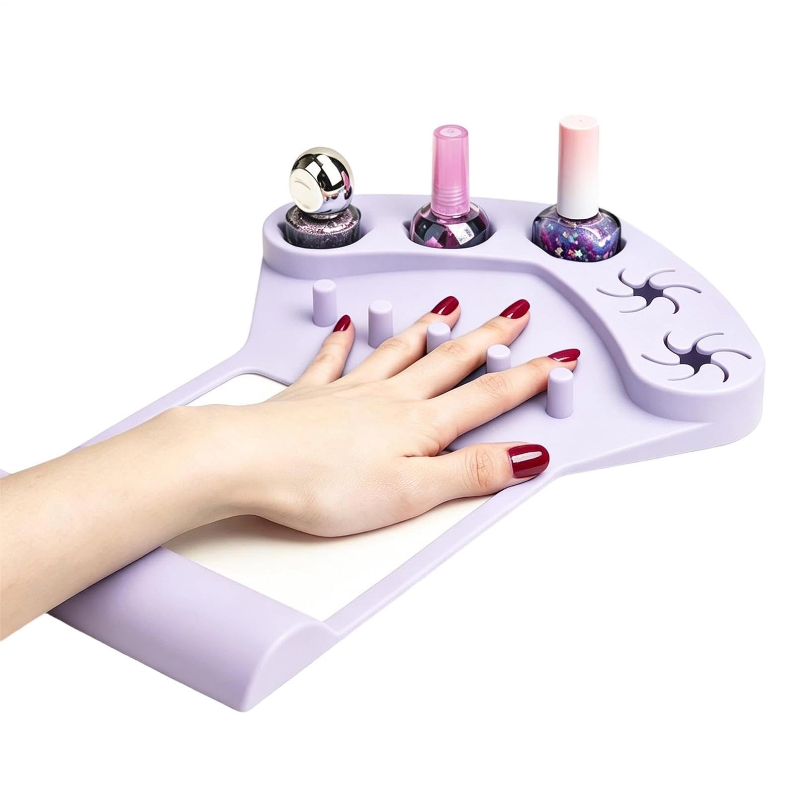 Silikonowa Podpórka Pod Dłoń Silikonowy Separator Paznokci I Organizer | Podpórka do malowania paznokci Do Dekoracji Praktyki Manicure Pedicure Akcesoria Salon Dom Stół Artystyczny