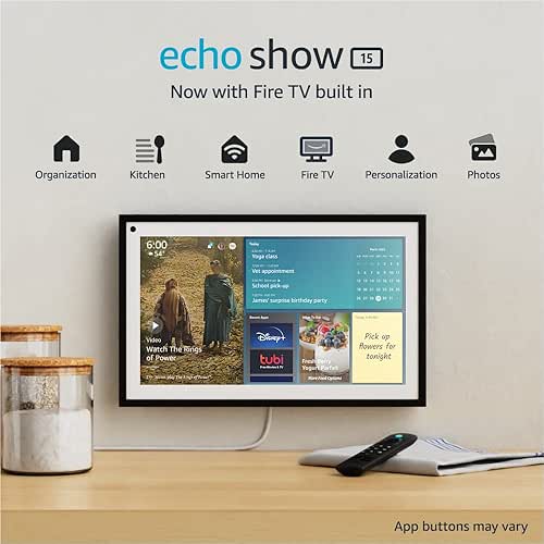 Echo Show 15 | Full HD 15.6" smart display with