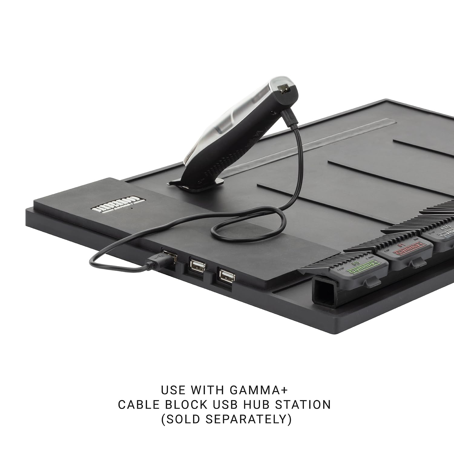 GAMMA+ Barber Magnetic Mat and Station Organizer for Hair Clippers and Trimmers 4 Slot AntiI-slip Surface, Heat and Water-Resistant - Image 4