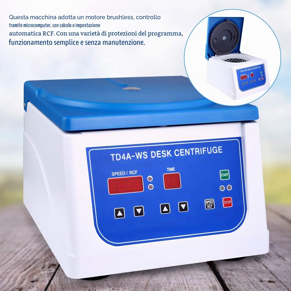 InLoveArts Centrifuga da Laboratorio, Centrifuga PRP con display digitale, regolabile da 500~4000 RPM, per provette da 12 15 ml