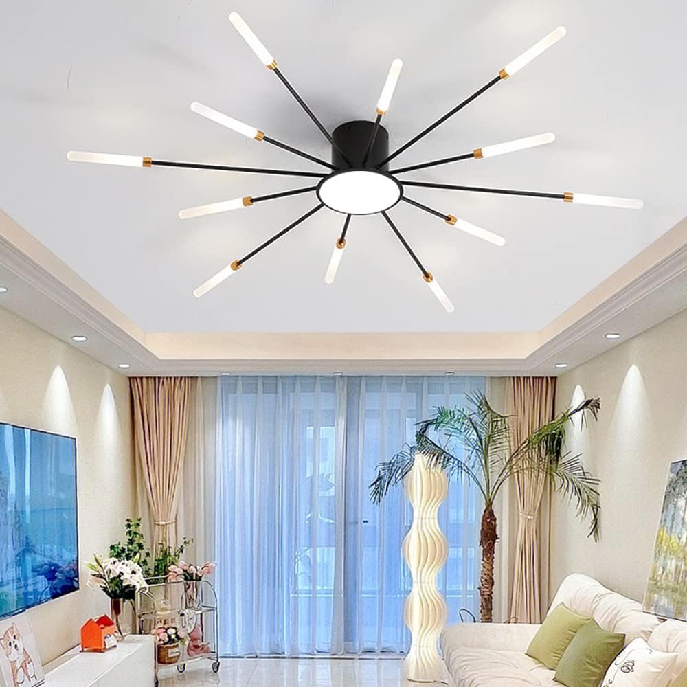 Lustre feu d'artifice moderne pour illuminer vos soirées et sublimer le plafond du salon