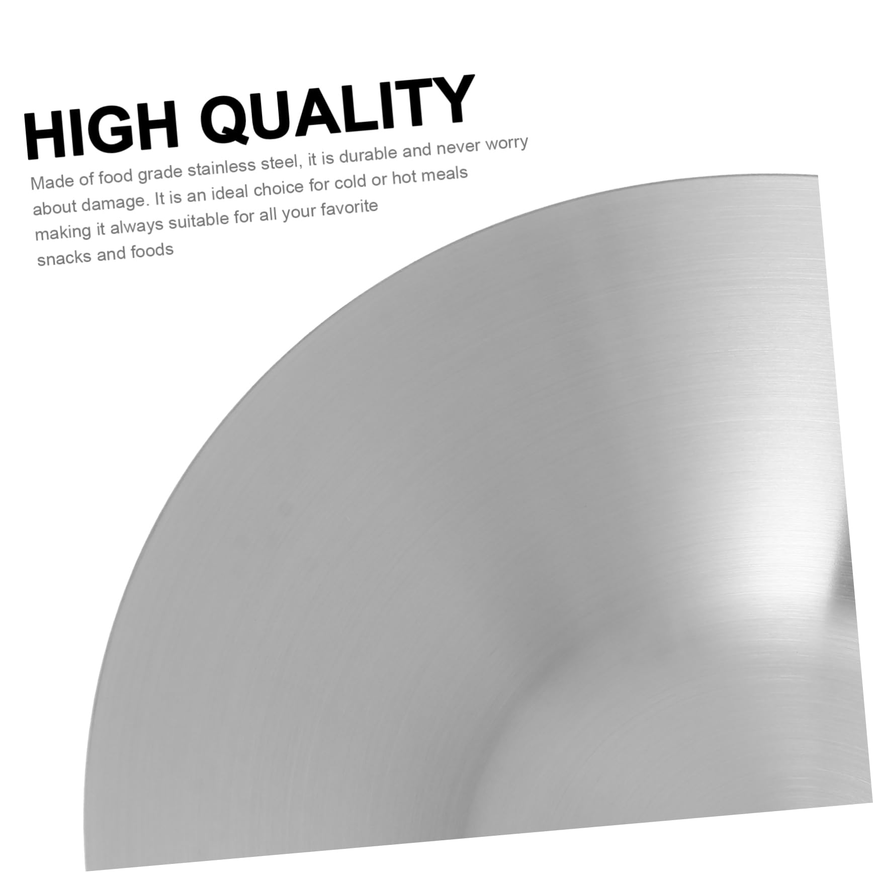 Cabilock Gold Round Stainless Steel Plate Kitchen Food Container Snack Plate Soup Holder Easy Clean