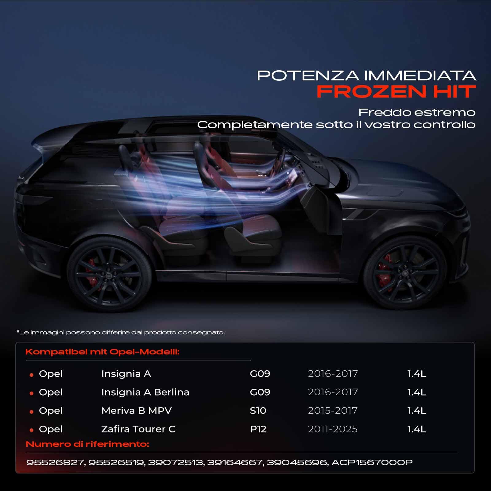 Frankberg Compressore dell'aria condizionata con frizione Compatibile Meriva B Zafira Tourer Insignia A