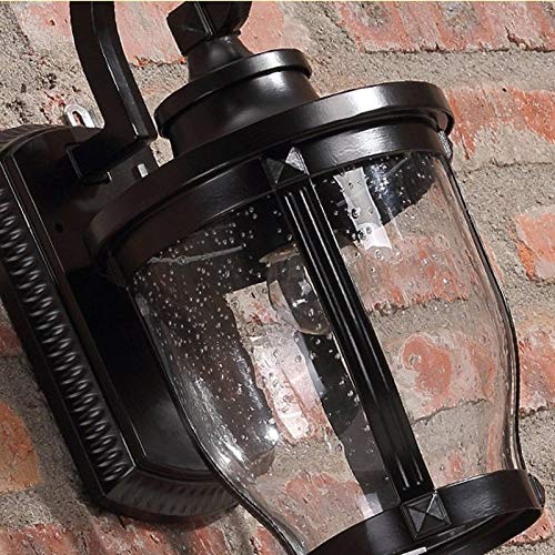 Applique extérieure étanche IP65 lanterne rétro E27 noir