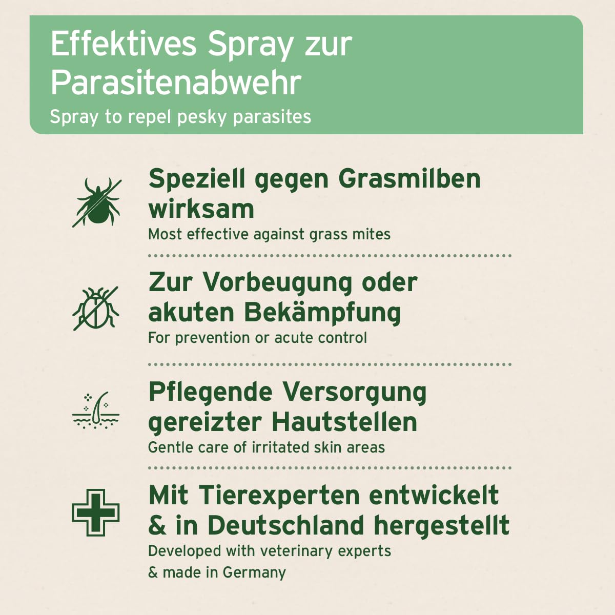 AniForte Grasmilben-EX Spray 250ml - Grasmilbenspray für Hunde, effektive & langzeitige Abwehr gegen Grasmilben & Parasiten, beruhigt gereizte Haut & lindert Juckreiz