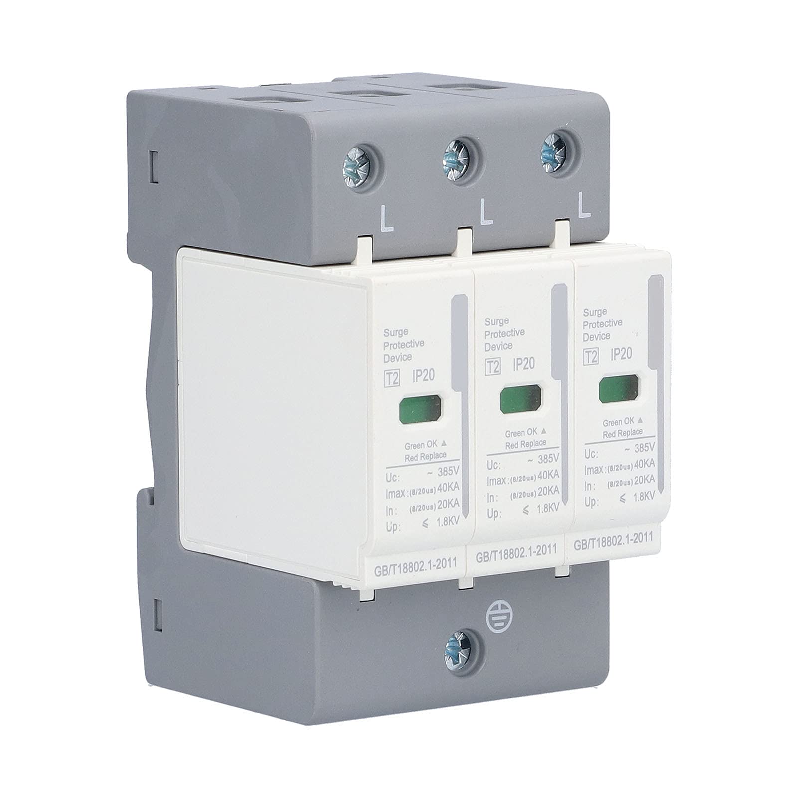 Surge Protective 3P 40KA Device Arrester SPD Electric Circuit Protector 220V 380V