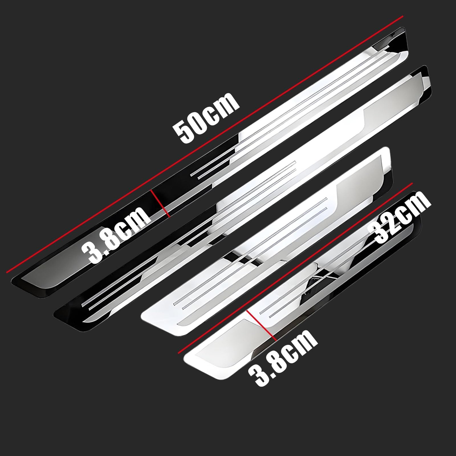 4er Set Edelstahl Einstiegsleisten für BYD Seal U DM-i 2024 2025 2026, Türschwellen Schutz Abdeckung Kratzschutz Zubehör Langlebig Auto Styling