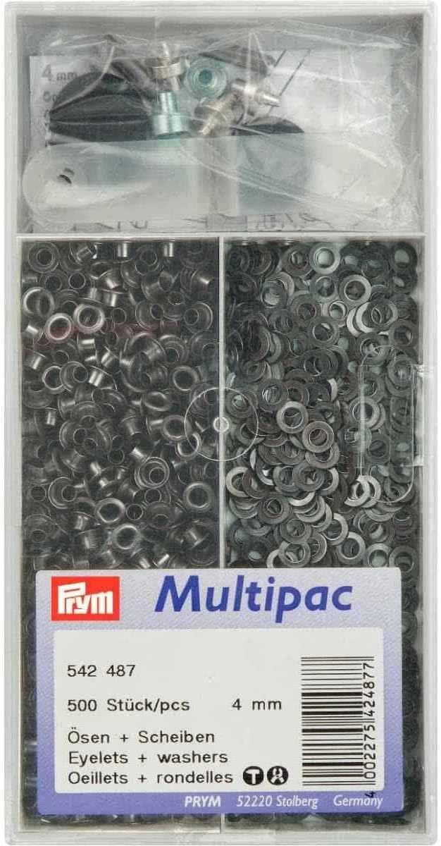 Prym Eyelets and Washers brass 4.0 mm black oxidized, 4 mm Innen Ø