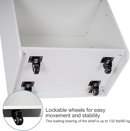 Miniatura 8 de Nisorpa Soporte para podio, escritorio de pie para altavoces con ruedas giratorias, estante de almacenamiento utilizado como púlpitos para iglesias,