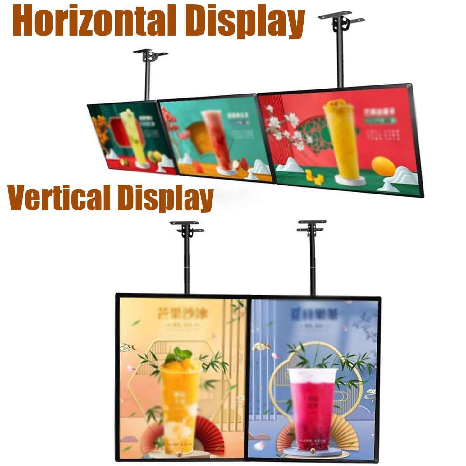 Caja de luz LED, tablero de menú retroiluminado montado en la pared, pantalla de visualización iluminada para restaurantes, tiendas, cafeterías