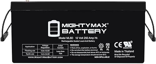 Mighty Max Battery Batería de plomo sellada 12V 250Ah para respaldo solar de sistemas SCADA
