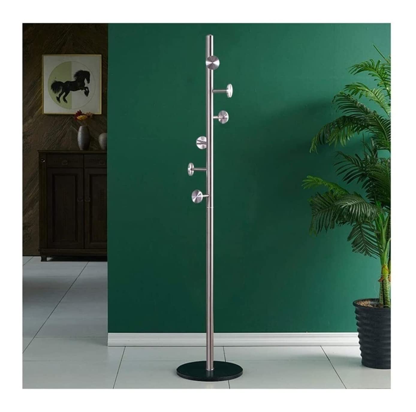 Iwenzhkpa C Oat Rack Free Standing Oat Stand With Hook Easy To Assemble Hanger In Living Room Bedroom Freestanding(C)