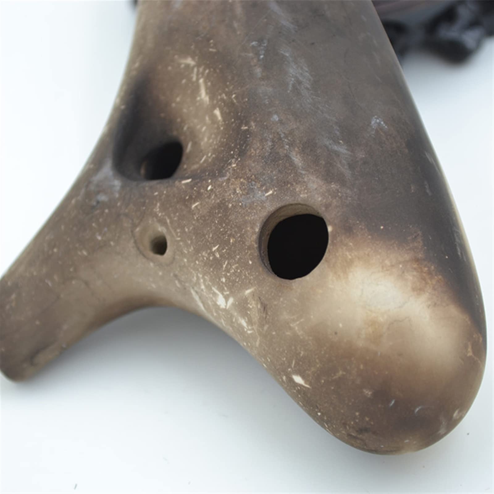 Anfänger Ocarina 12-Loch Geräucherte Alt-C-Taste (AC) Beliebte Biskuit-Keramik-Okarina 12-Loch-Studenten-Okarina-Musikinstrument Ocarina Musikinstrument