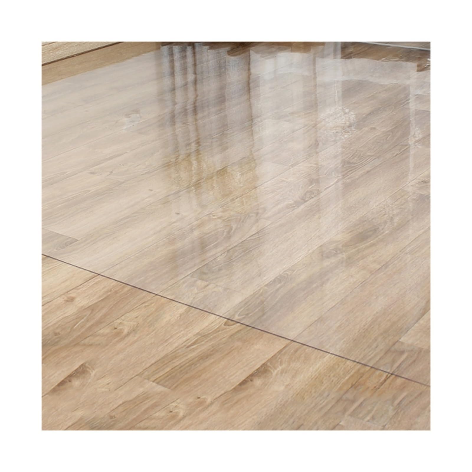 Nappe rectangulaire PVC transparent protection pour sols en bois 140x180