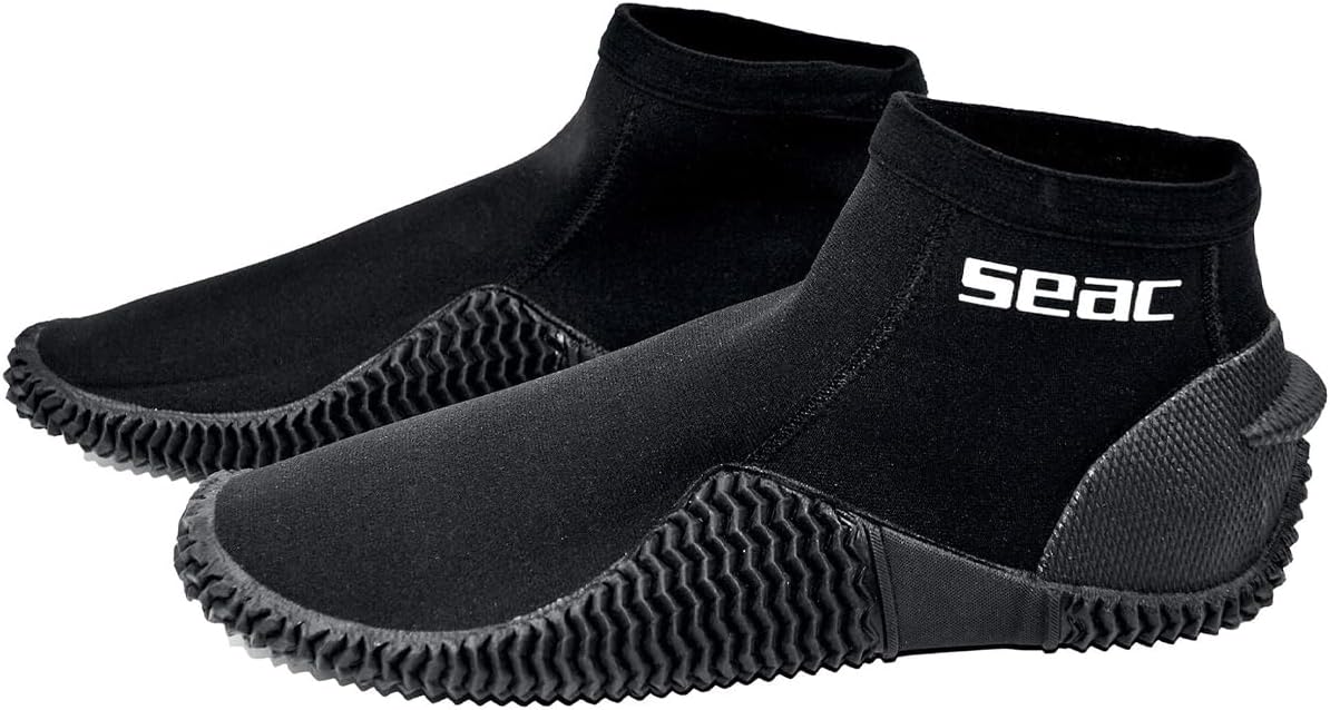 SEAC Tropic, 2 mm Neoprene Diving Boots with Rigid Sole and Heel Protection
