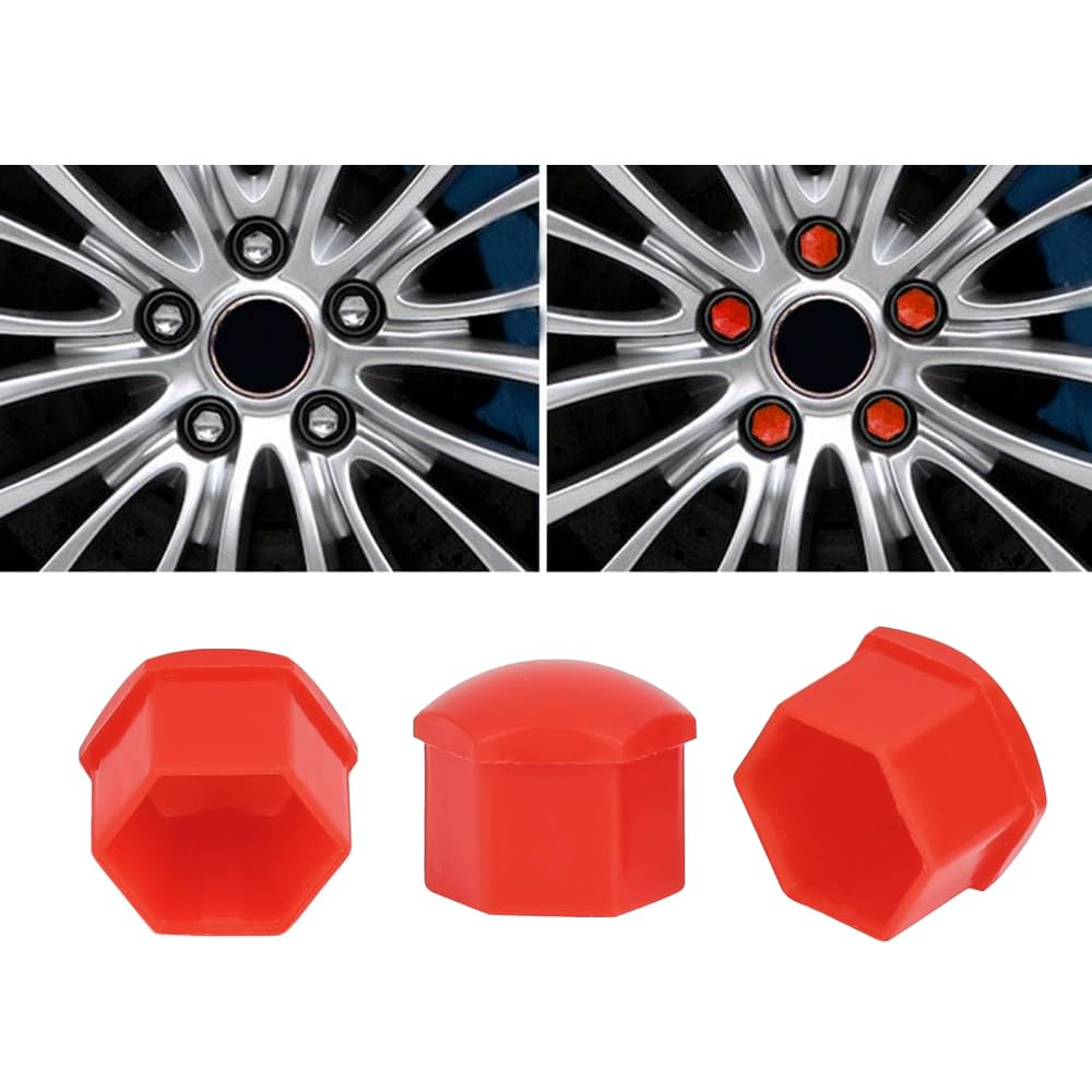 Wielmoer Schroefdeksel, Auto Wielmoer Wielnaaf Schroef, 20 Stks/set 17 Mm Moer Auto Wiel Auto Naaf Schroef Bescherming Antidiefstal Deksel Bout Velgen Exterieur Bescherming(zwart
