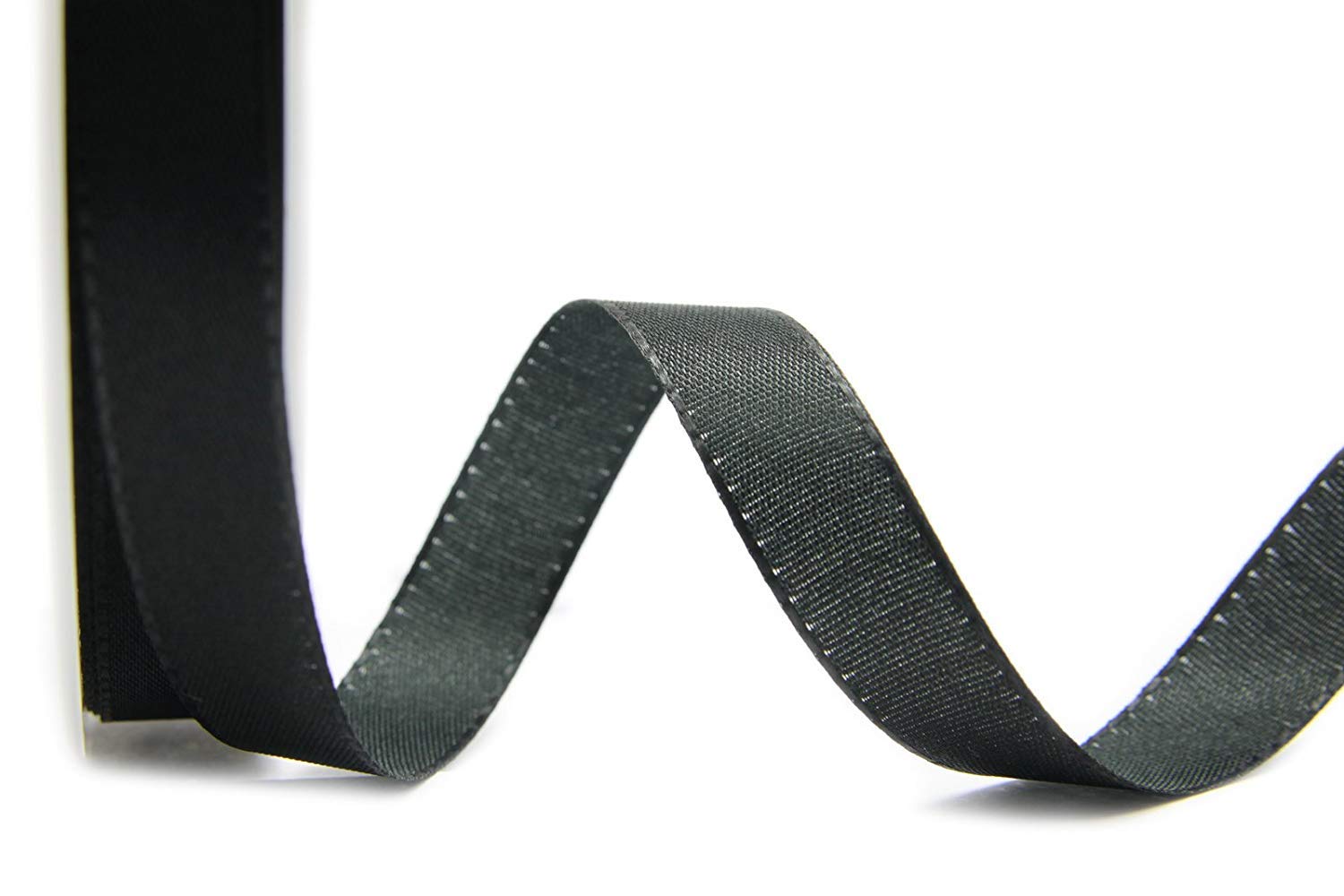 finemark 50 m x 15 mm taffeta ribbon black decorative ribbon gift ribbon fabric ribbon table decoration wedding Easter ribbon Visco taffeta card making crafts