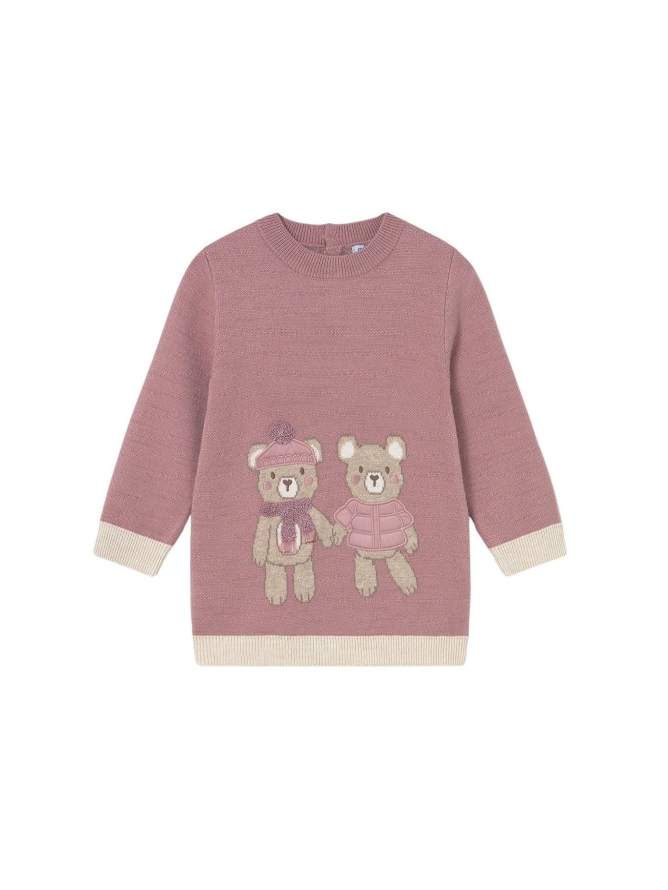 Mayoral Vestito Maglia Jacquard per Bimba Orchidea