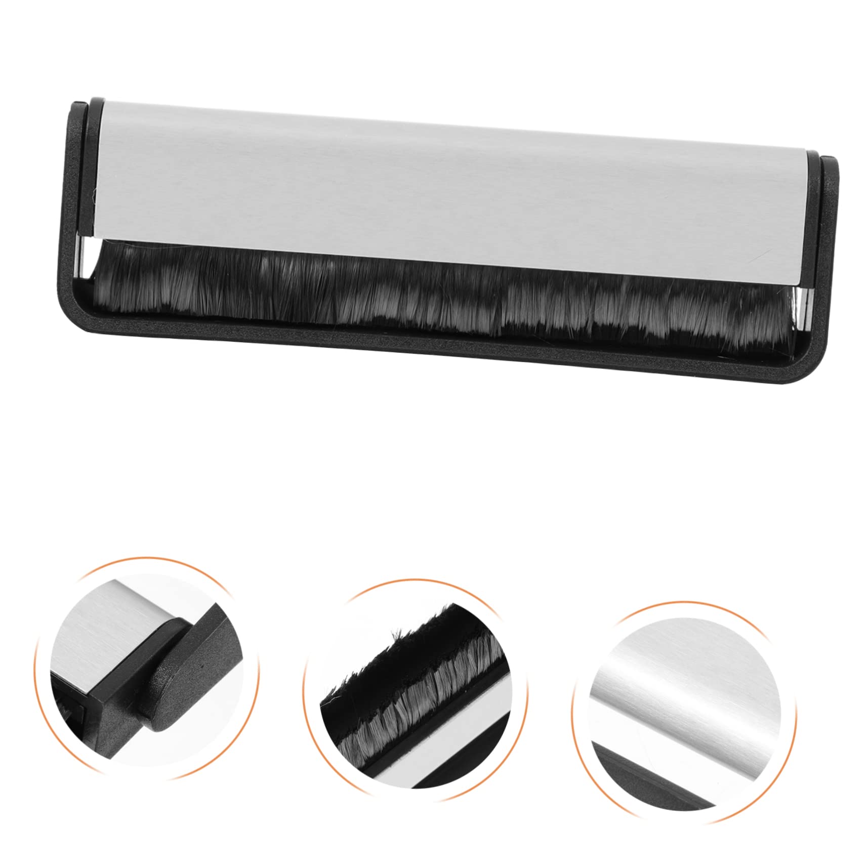 Uonlytech Lot De 4 Brosses De Nettoyage pour Disques Vinyles Manche en Aluminium De Nettoyage Non Compatible avec Votre Collection Montage Mural