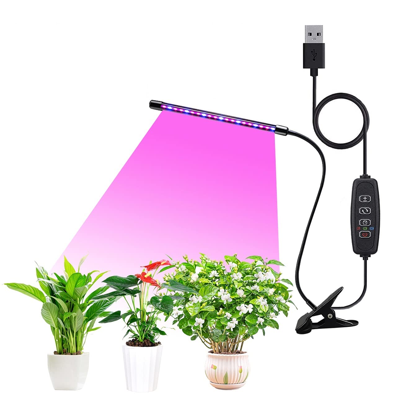 LED Grow Lights, Full Spectrum Plant Lamp with Auto On/Off Timing