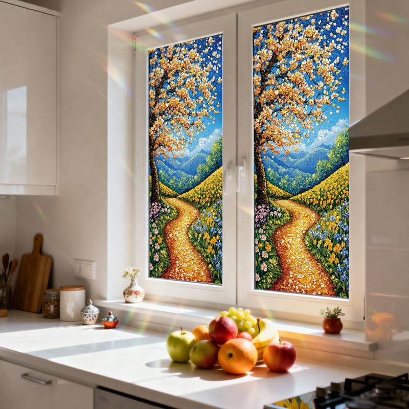 Vinilo Decorativo para Ventanas 18x40 Pulgadas Árbol y Paisaje miniatura 7