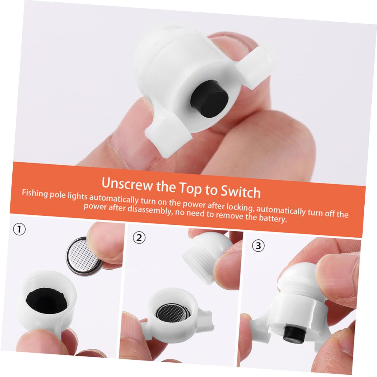 Hemobllo 8pezzi Lampade Led Multifunzione Per Pesca Notturne Pratiche Con Sensore Di Induzione Per La Pesca Notturna Alta Sensibilità e Allerta Di Abboccata