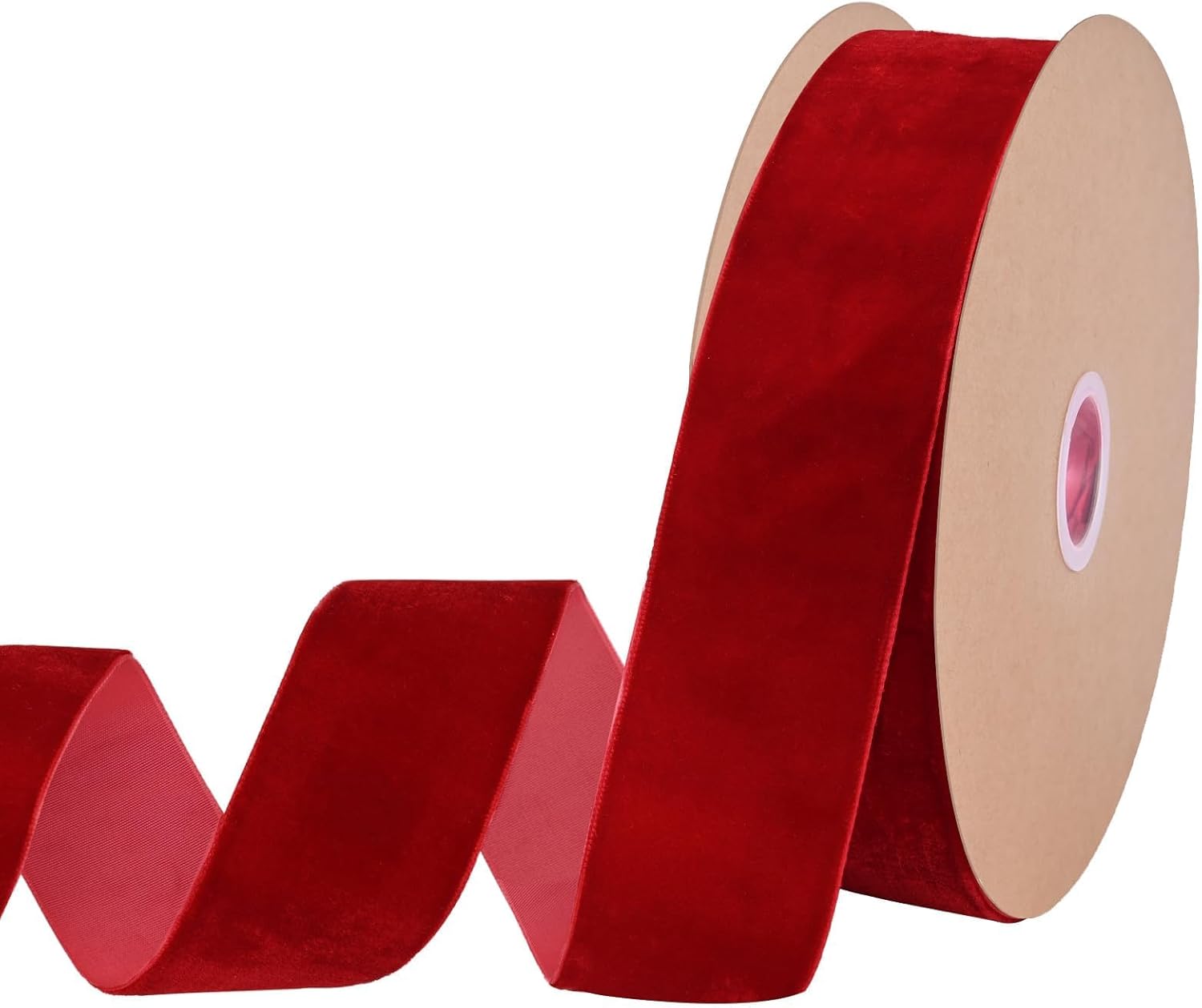 Red Velvet Ribbon 1-1/2 Inch x 20 Yards Perfect for Christmas Tree Gift Wrapping Flower Bouquets Wreath Decorations and Hair Bows