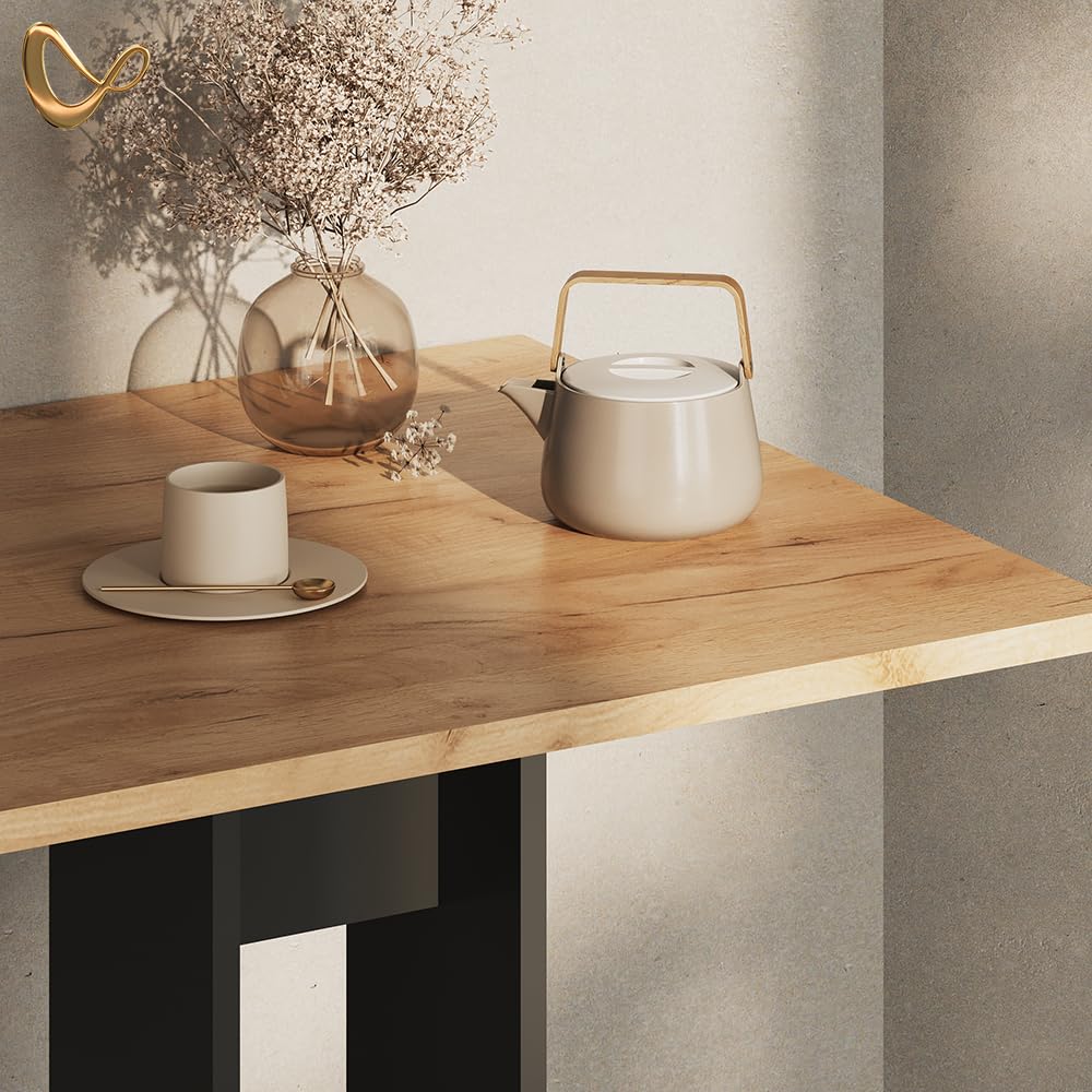 Livinity Table de Salle à Manger Regusa, Anthracite, 65x78cm