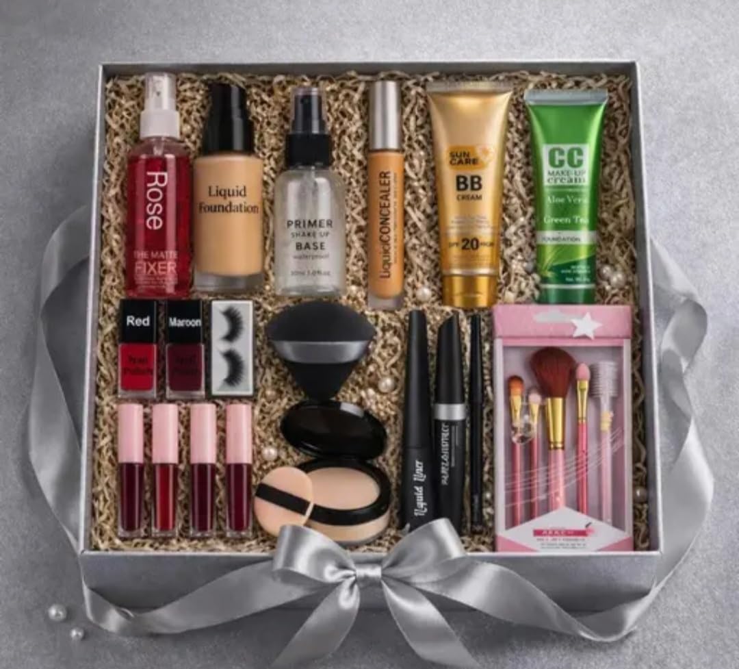 Complete Makeup Liquid Foundation, Primer, BB Cream, CC Cream, Concealer, Lipsticks, Brushes, Mascara, and Eyelashes-image-44