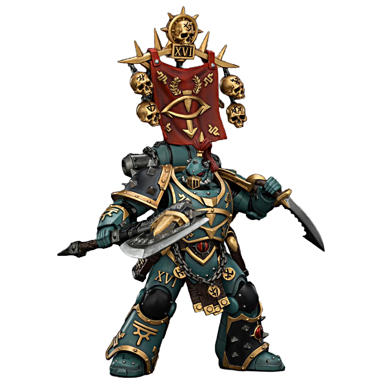 TOYVERSE JOYTOY Warhammer The Horus Heresy Sons of Horus Vheren Ashurhaddon Master of the True Sons with the Axe Serpentis 1/18 Scale Action Figure Character Model for Ages 15+